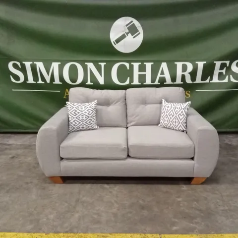 PRENT FABRIC 2 SEATER SOFA - SILVER