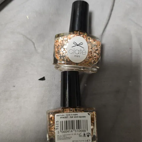CIATÉ LONDON MINI NAIL POLISH – FAIR & SQUARE GLITTER (6 × 5ML) APROX 80 