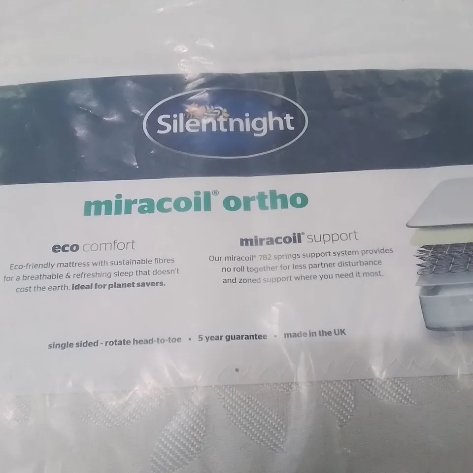 QUALITY BAGGED SILENTNIGHT MIRACOIL ORTHO DOUBLE MATTRESS 