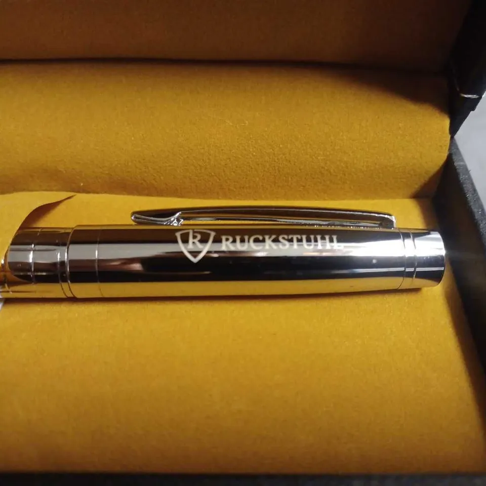 RUCKSTUHL STAINLESS STEEL LUXURY PEN IN GIFT BOX