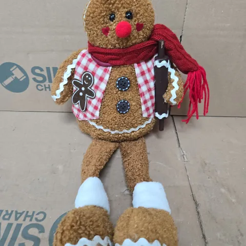 BOX OF 3 GISELA GRAHAM LONDON GINGERBREAD MAN DOORSTOP 