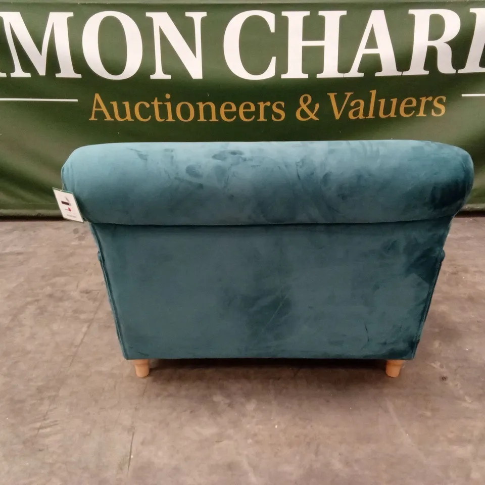 LPD HOME PLUMPTON CHAIR, PEACOCK BLUE VELVET