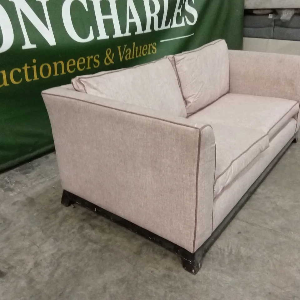 QUALITY DESIGNER MOCHA FABRIC 3 SEATER SOFA