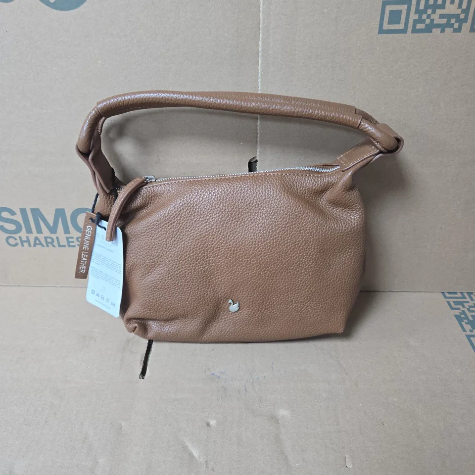 ASSOTS LONDON CITY BAG TAN PEBBLE TAGGED