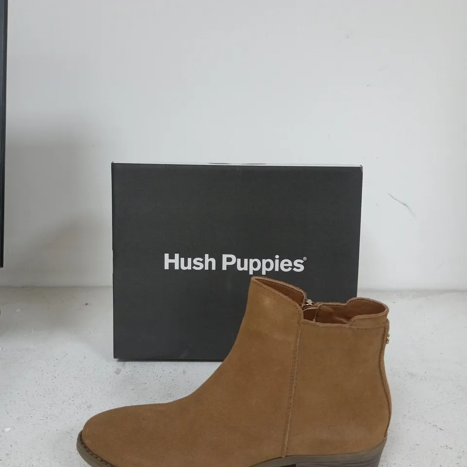 HUSH PUPPIES SUEDE ANKLE BOOT – BROWN SIZE 7