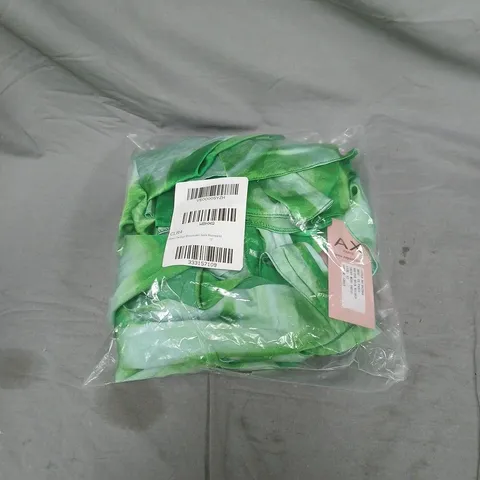 AX PARIS HALTER NECK RUCHED MINI DRESS – GREEN – UK SIZE 12