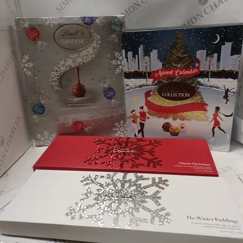 LOT OF ASSORTED FOOD AND DRINK ITEMS TO INCLUDE LINDT, FERRERO ROCHER AND HOTEL CHOCOLAT