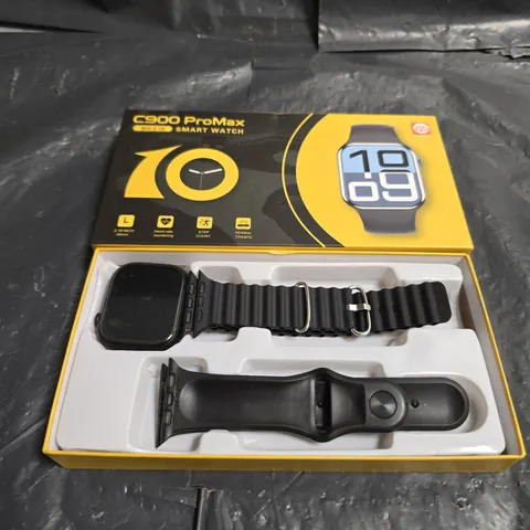 C900 PROMAX SMART WATCH WITH SPACE ALUMINUM CASE – YELLOW BOX SET