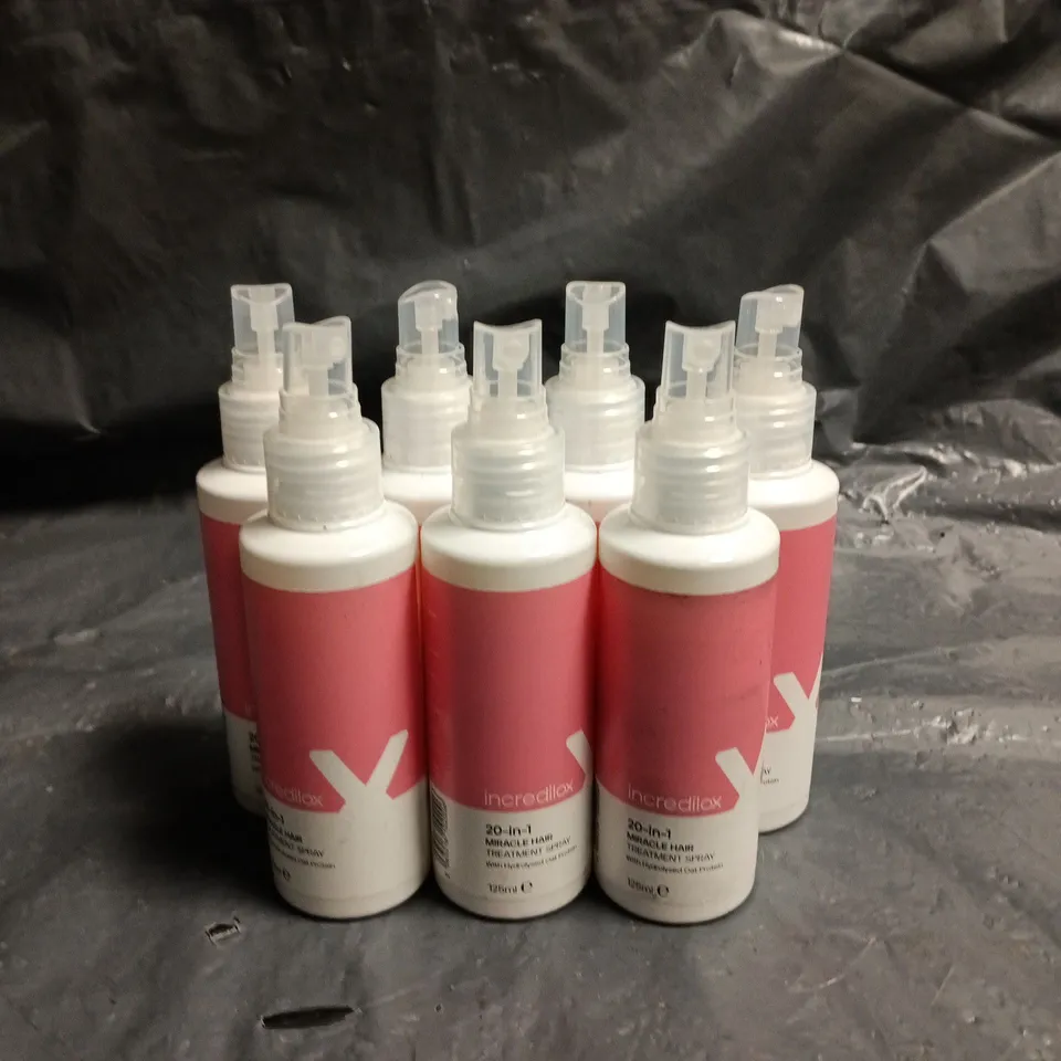 LOT OF 7 BOTTLES OF INCREDILOX 20-IN-1 MIRACLE HAIR TREATMENT SPRAY – 125ML PER BOTTLE