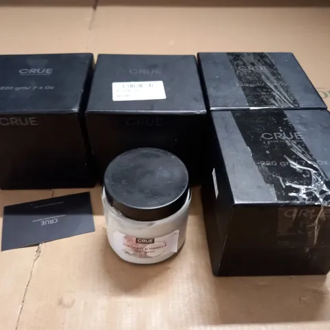 LOT OF 4 220G CRUE JARS OF BODY BUTTERS