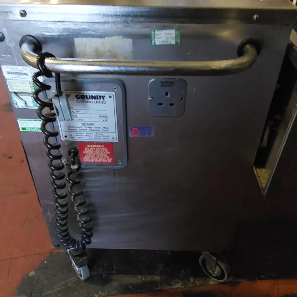 GRUNDY G-MAID HOT TROLLEY CUPBOARD MOBILE FOOD WARMER 