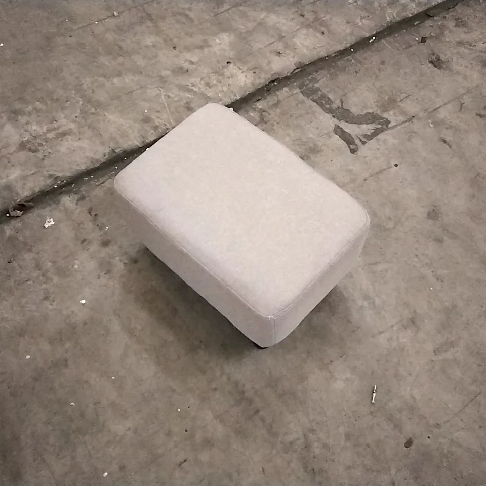 LIGHT GREY FABRIC FOOTSTOOL