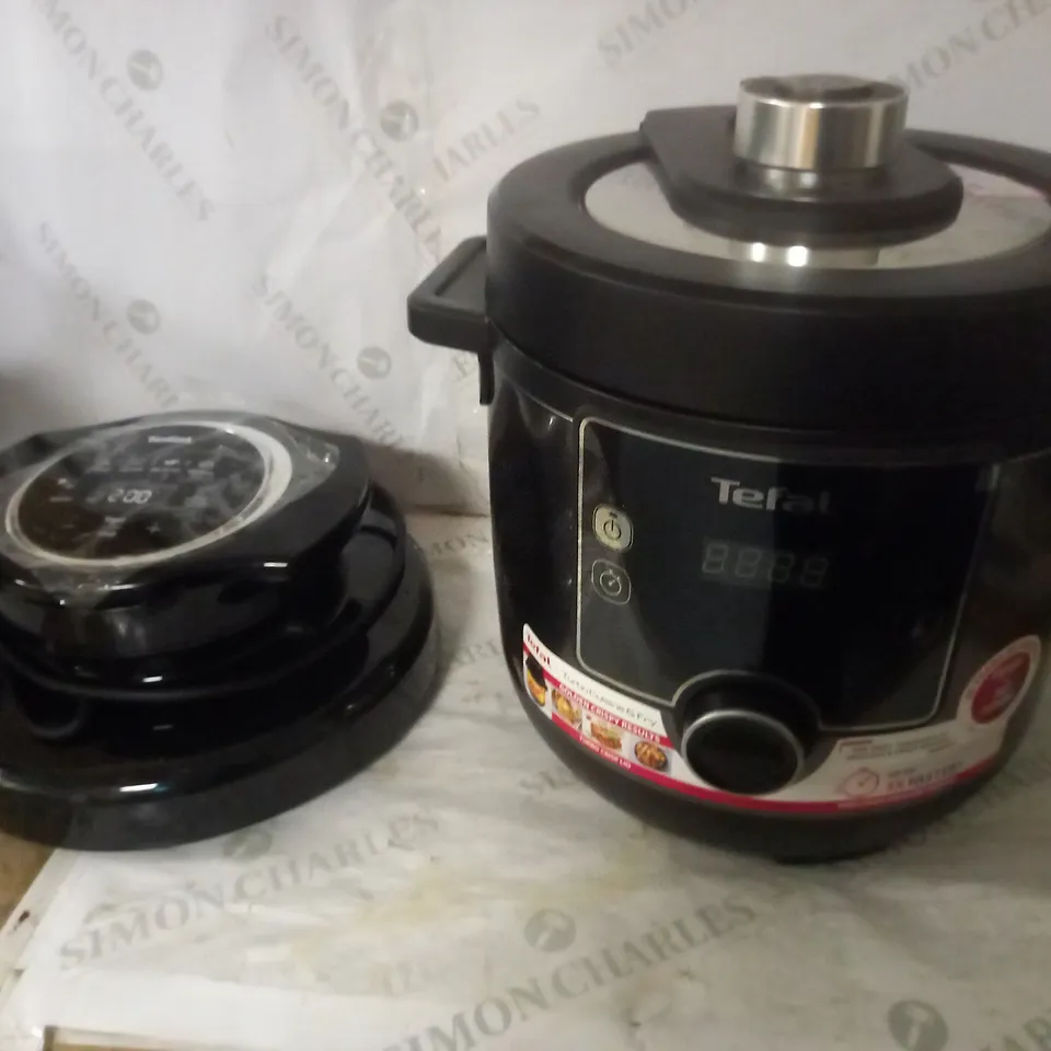 TEFAL TURBO CUISINE & FRY, 7.6L ELECTRIC PRESSURE COOKER WITH AIR FRYER LID