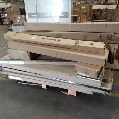 PALLET OF ASSORTED INCOMPLETE DESIGNER FURNITURE PARTS AND PIECES