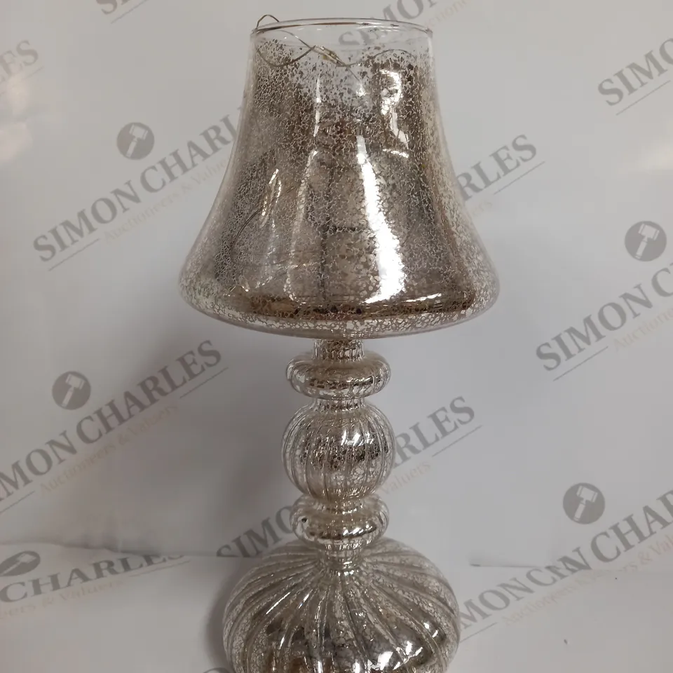 HOME REFLECTIONS PRE-LIT LED MERCURY GLASS LAMP SILVER