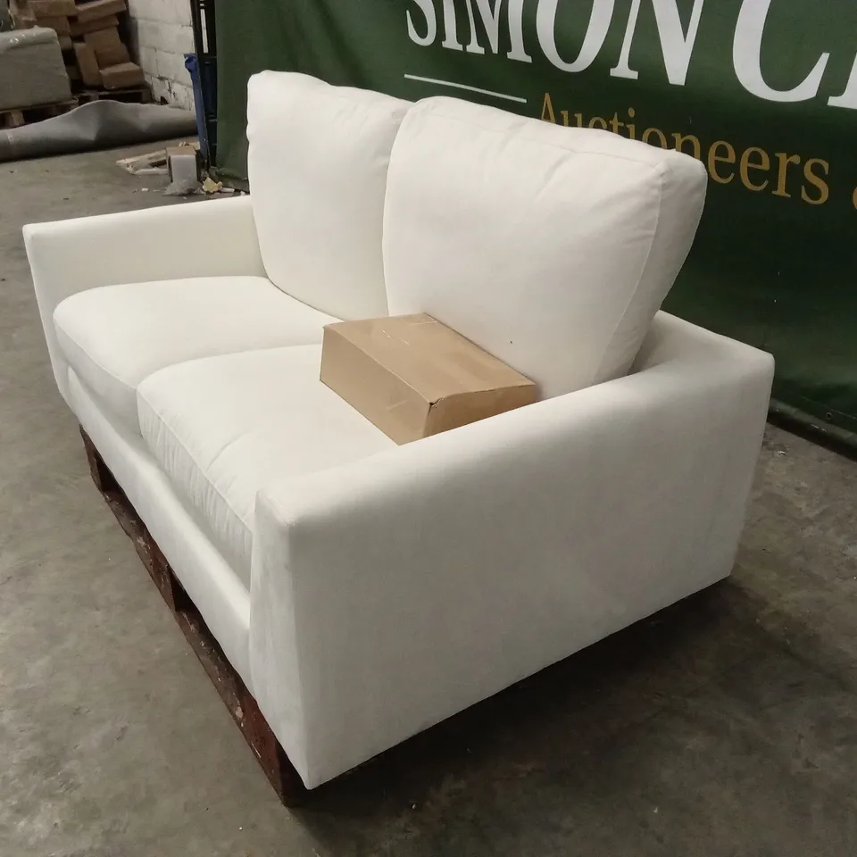 LEXI 2 SEATER SOFA, CREAM HOUSE PLUSH FABRIC