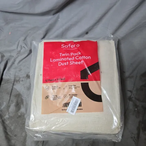 TWIN PACK LAMINATED COTTON DUST SHEETS – 12FT X 9FT