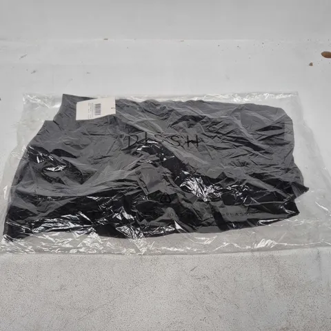 BAGGED DISSH SIAN BLACK ORGANZA MIDI SKIRT - SIZE 10