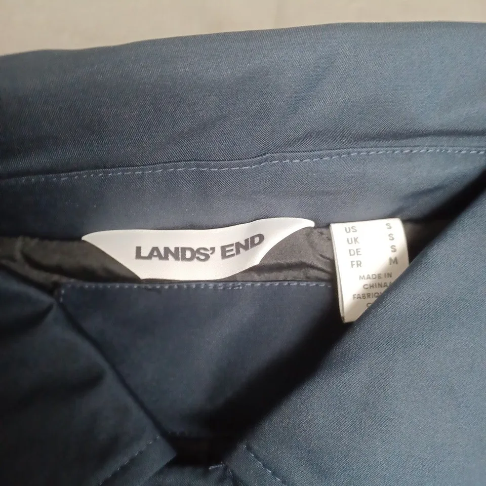 LANDS' END NAVY COLLARED COAT – MEN'S UK SIZE S (US S)