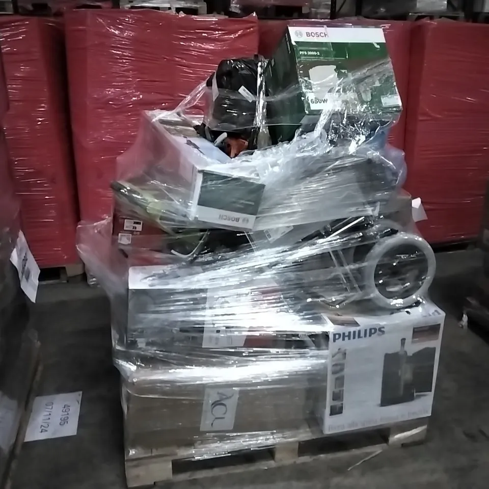 PALLET OF APPROXIMATELY 18 UNPROCESSED RAW RETURN HOUSEHOLD AND ELECTRICAL GOODS TO INCLUDE;