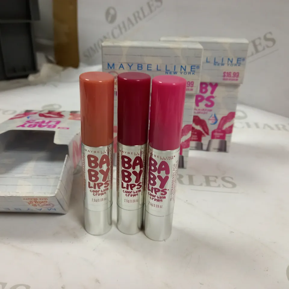 MAYBELLINE BABY LIPS COLOR BALM CRAYON TRIO LIP KIT x3