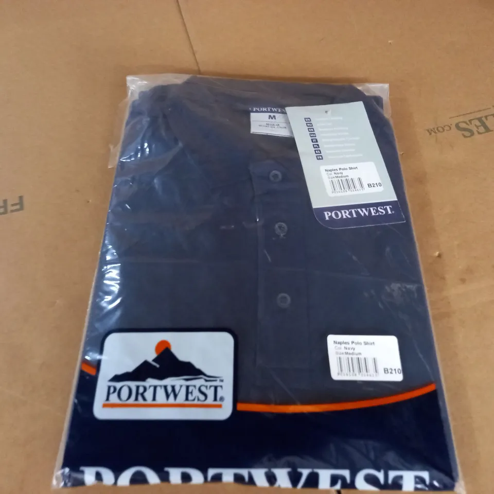 BAGGED PORTWEST NAPLES POLO SHIRT IN NAVY - MED