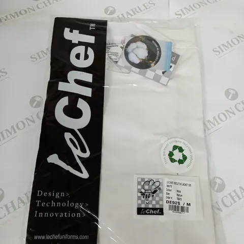 SEALED LE CHEF EXECUTIVE JACKET S/S IN WHITE - MEDIUM