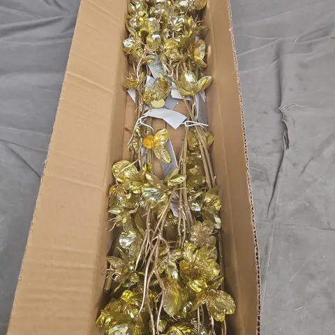 12 X GISELA GRAHAM GOLD TONE LEAF GARLANDS