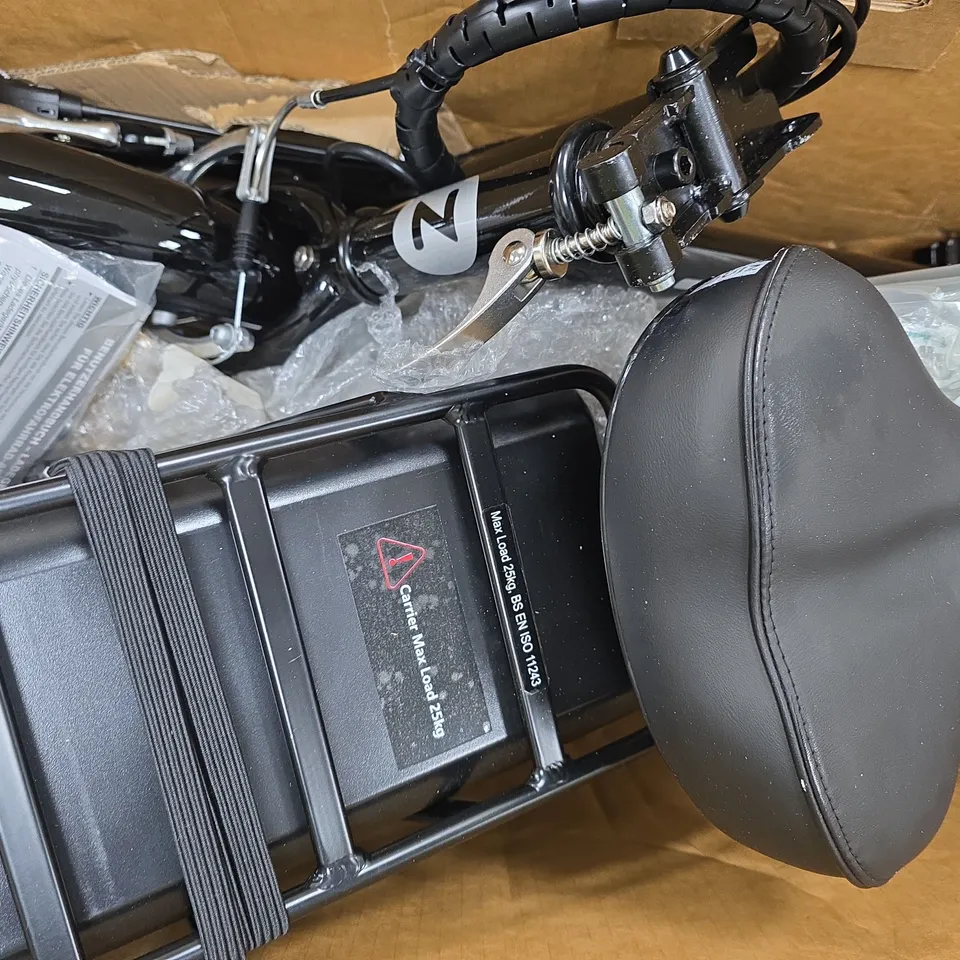 BOXED ZINC FOLDING ELECTRIC BIKE ECO // BLACK, 20" (1 BOX) - COLLECTION ONLY