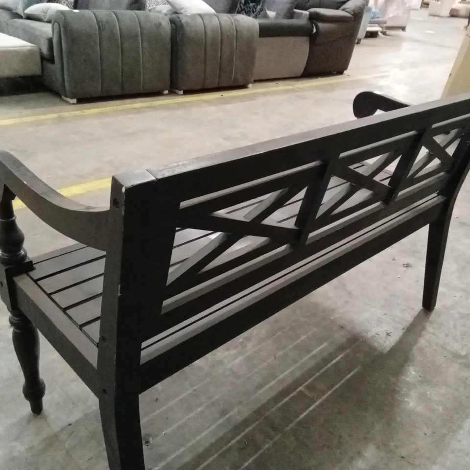QUALITY DESIGNER BLACK WOODEN BENCH