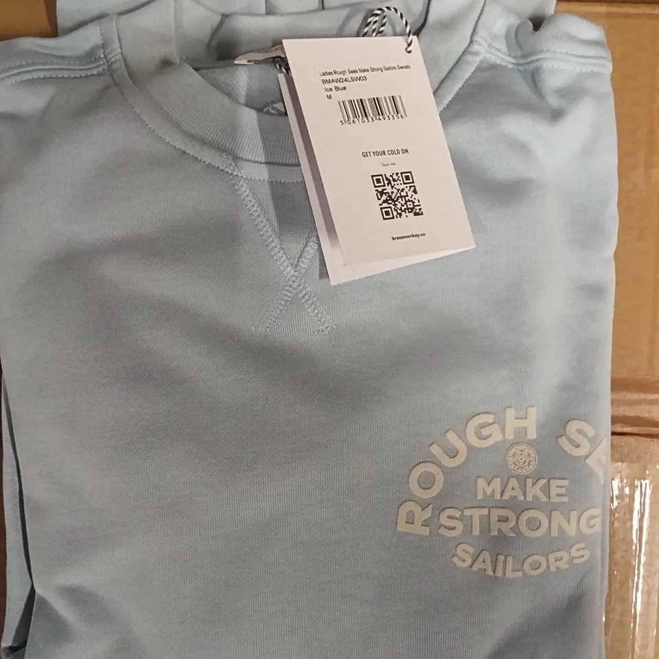 BOX OF BRASS MONKEY SWEATS - BLUE SIZE M APPROXIMATELY 10
