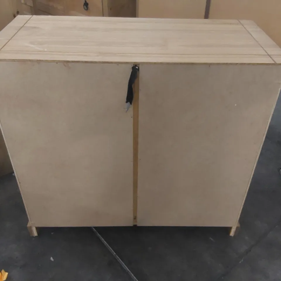 WOODEN 2 DRAWER 2 DOOR CABINET