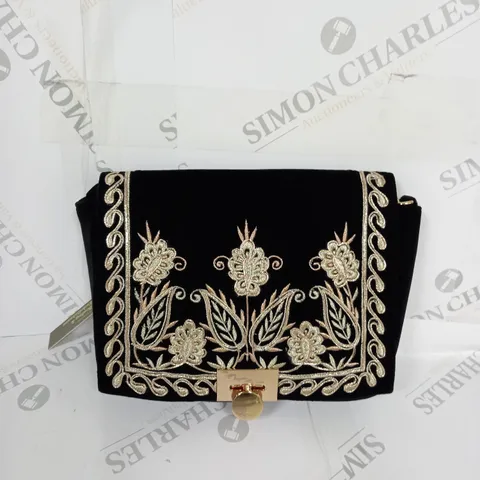 MONSOON SUEDE PATTERN CLUTCHBAG