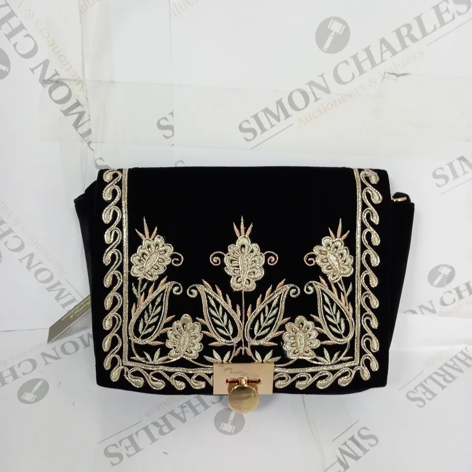 MONSOON SUEDE PATTERN CLUTCHBAG