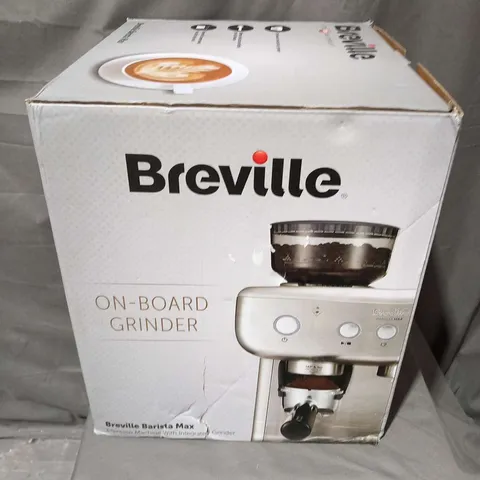 BOXED BREVILLE ESPRESSO MACHINE WITH INTEGRATED GRINDER