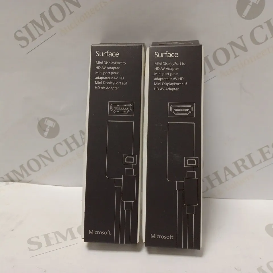 LOT OF 2 MICROSOFT MINI DISPLAYPORT TO HDMI ADAPTERS