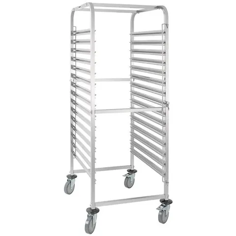 BOXED VOGUE GASTRONORM RACKING TROLLEY 15 LEVEL
