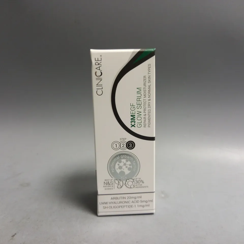 BOXED AND SEALED CLINICCARE X3MEGF GLOW SERUM 50ML 