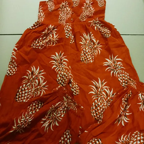 MONSOON LADIES JUMPSUIT ORANGE WITH FLORAL PATTERN SIZE M