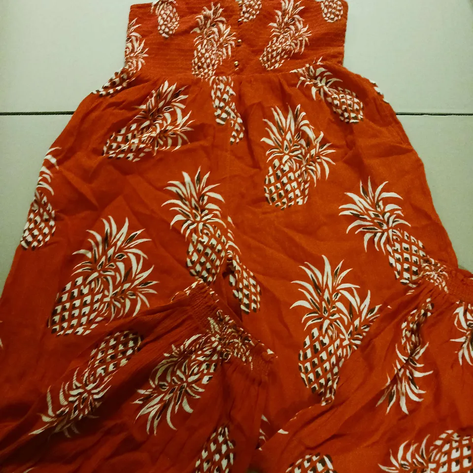 MONSOON LADIES JUMPSUIT ORANGE WITH FLORAL PATTERN SIZE M