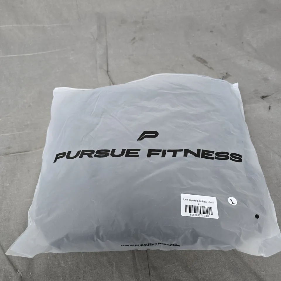 PURSUE FITNESS ICON TAPERED JACKET – BLACK, UK SIZE L