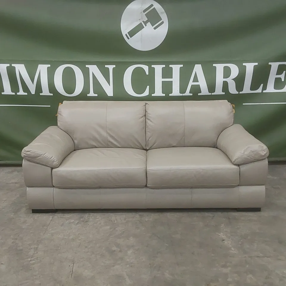 QUALITY DESIGNER MARLOW ITALIAN LEATHER 3 SEATER SOFA