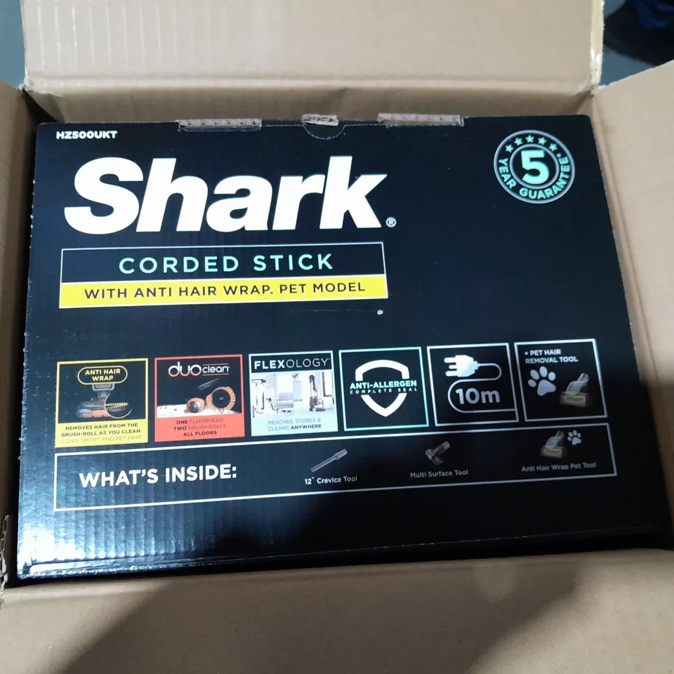 SHARK CORDED STICK VACUUM HZ500UKT