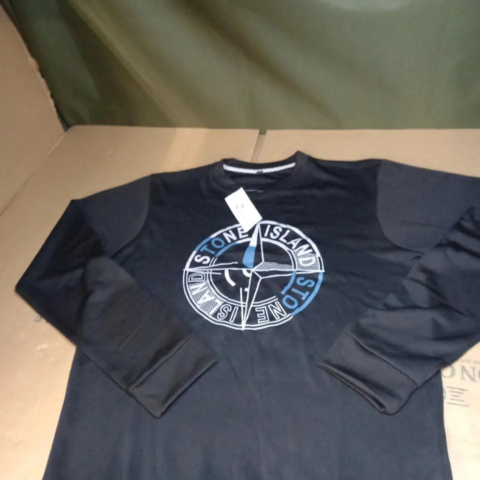 MENS STONE ISLAND LOGO JUMPER SIZE M