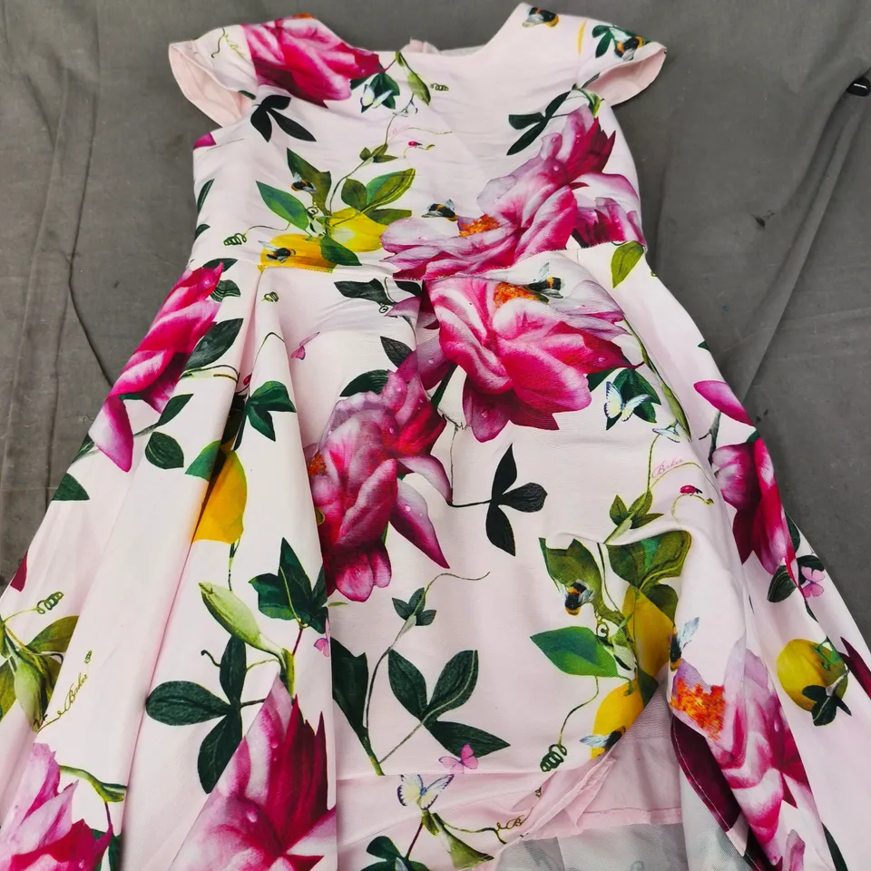 TED BAKER KIDS PINK FLORAL DRESS – AGE 12
