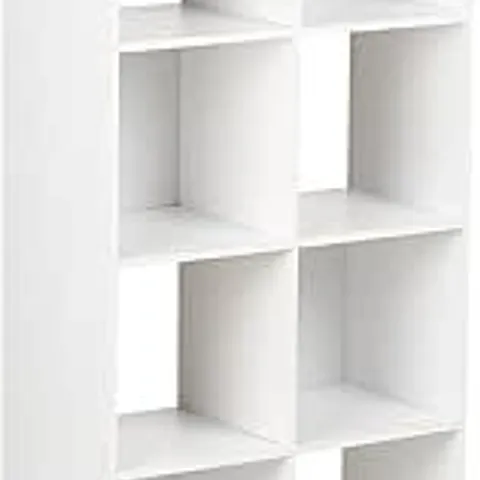 BOXED HARTLEY'S 4 TIER 8 CUBE MODULAR SQUARE STORAGE UNIT - WHITE (1 BOX)