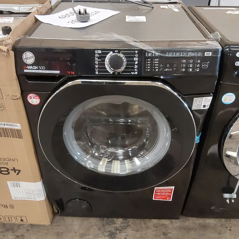 HOOVER H-WASH 500 14KG FREESTANDING WASHING MACHINE IN BLACK, MODEL: HW414AMBCB