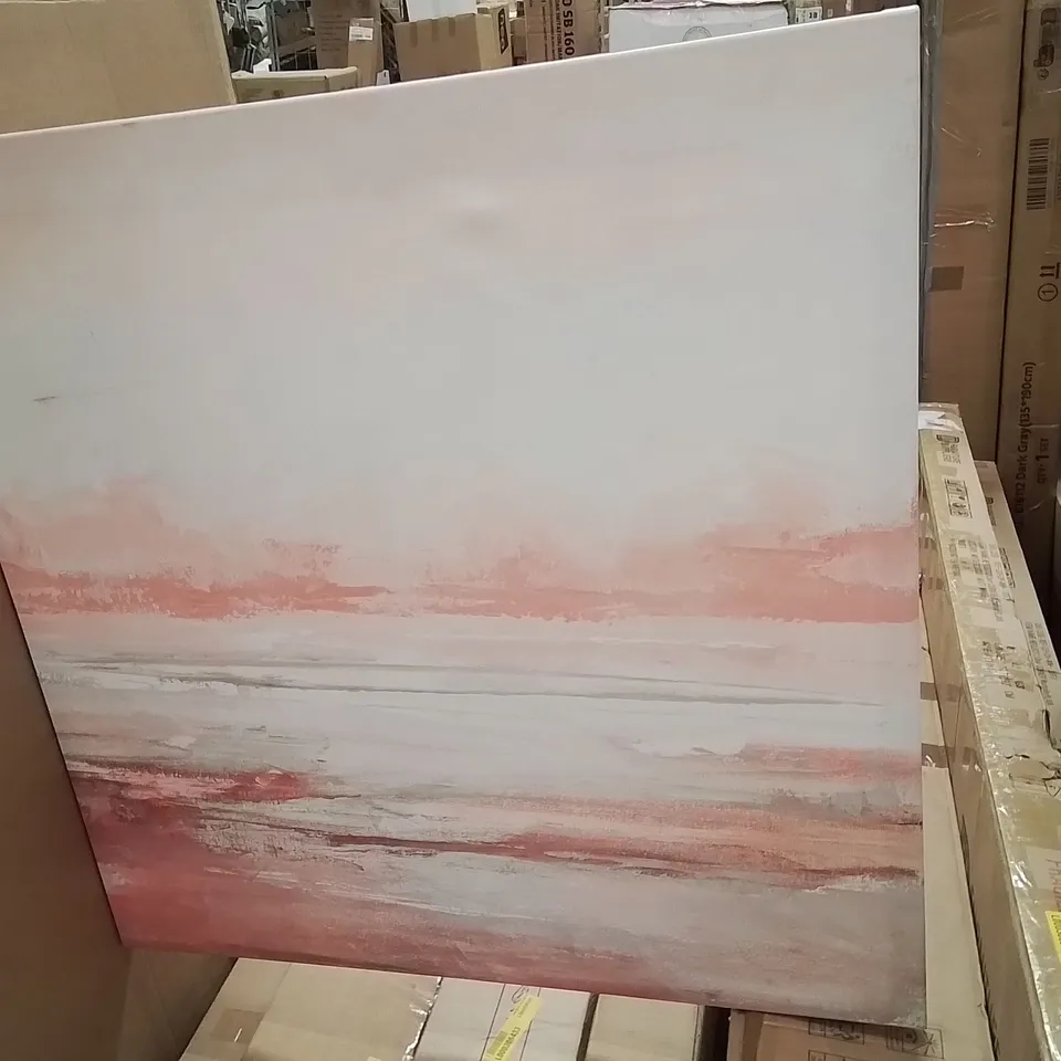 ABSTRACT BLUSH SCAPE - WRAPPED CANVAS PAINTING