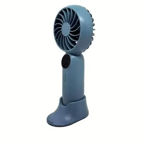 SIMPLI RECHARGEABLE HAND HELD FAN WITH MIST DUSTY BLUE