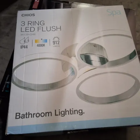 BOXED CHIOS 3 RING LED FLUSH BATHROOM LIGHT
